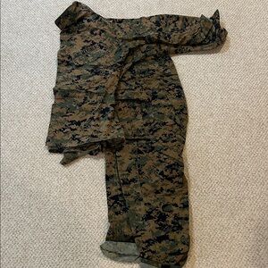 USMC Woodland Camouflage Military Blouse and Pants Set